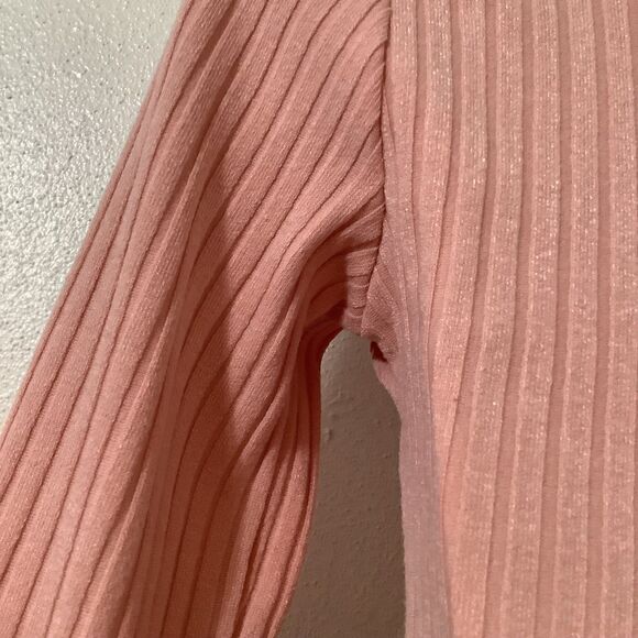 Yi Lhi Lian Pink Ribbed Bodycon Glam Club Feminine Keyhole Neck Mini Dress S - Picture 6 of 9